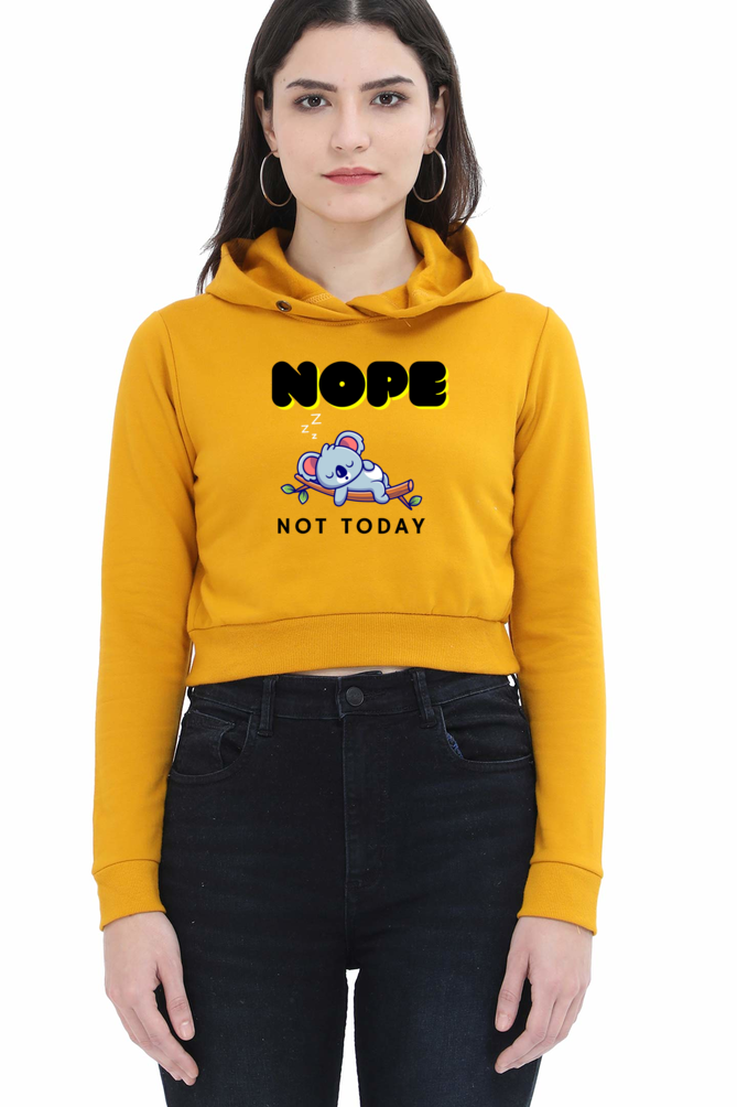 Female Crop Hoodies - Nope