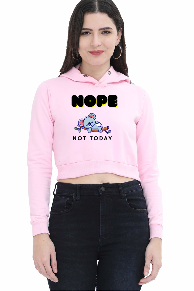 Female Crop Hoodies - Nope