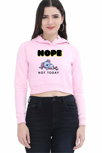 Female Crop Hoodies - Nope